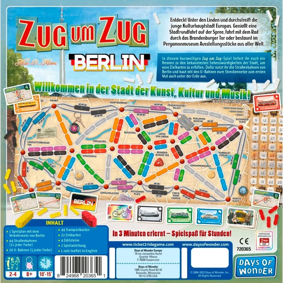 Zug um Zug: Berlin - Asmodee DOWD0033 - (Spielzeug / Gesellschaftsspiel) - Bild 4 von 4