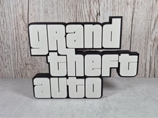 Grand Theft Auto GTA Logo Sign 3D Printed Desk Shelf Decor Gamer Gift Gaming