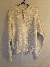 VTG Remington Wool Blend Sweater Pullover Mens M Knit Henley 5 Button USA Made