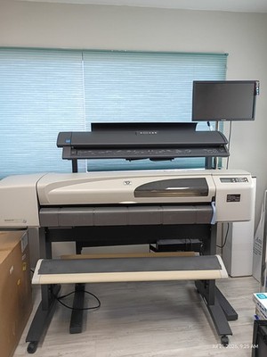HP DesignJet 500 Wide/Large Format Inkjet Printer Plotter w/ LCD Control Panel