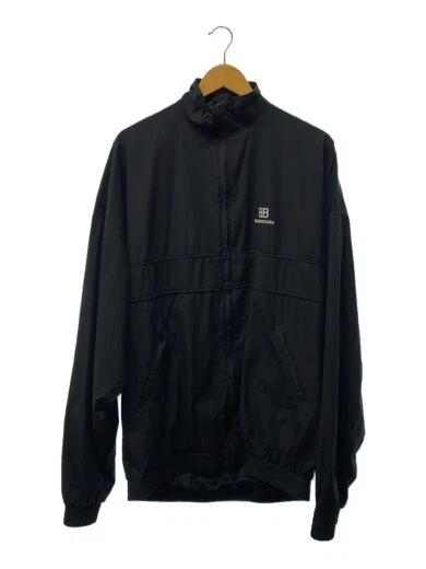 BALENCIAGA 21AW BB Logo Track Jacket 44 Nero MT49 659099 
