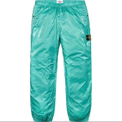 Supreme x Stone Island Cargo Nylon Pants Light Blue M Zip
