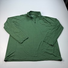 Eddie Bauer 1/4 Zip Pullover Shirt Mens Extra Large XL Green Free Dry Stretch