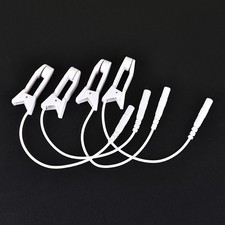2pcs 2.0mm ear pain relief clip tens electrode lead wire connecting cablR t