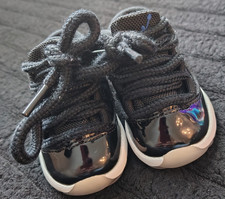 Jordan 11 Baby Low Top Lace-Up Athletic Sneakers Black US Size 3C Logo
