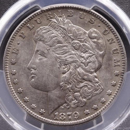 1879-S Morgan Silver Dollar VAM Top 100 Reverse of 1878 PCGS AU50