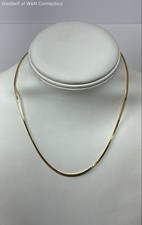18K Yellow Gold Italian Box Chain Necklace Fine Jewelry 7.40g