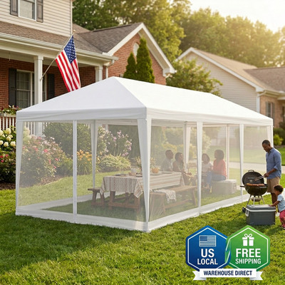 10x30 10x20 10x10 Mesh Party Tent Canopy Mosquito Netting Sidewalls Outdoor