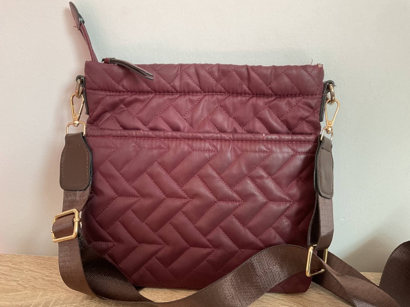 Radley Finsbury Park Quilt - Small Burgundy Fabric Shoulder Bag & New Strap image 2