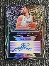 🔥IVICA ZUBAC 2019 OBSIDIAN VS BLACK REFRACTOR AUTOGRAPH CARD #d /49!🔥CLIPPERS!