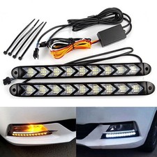 2pcs 12v 9led Daytime Running Lights Car Strip Drl Driving Fog Turn Signal Lamp 2pcs 12v 9led Daytime Running Lights Car Strip Drl Driving Fog Turn Signal Lamp