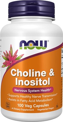 NOW Foods Supplements, Choline and Inositol 500 mg, Healthy Nerve Transmission*,