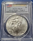 A 2021  SILVER EAGLE - Type 1 - PCGS MS70 FIRST STRIKE FLAG
