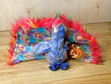 2000 Flashy the Peac*ck  – Ty  Beanie Baby - Excellent w/ tag protector