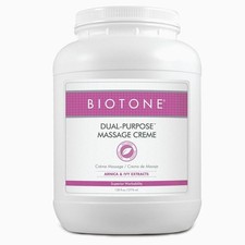 BIOTONE Dual-Purpose Massage Cr me. 128 Fl Oz. Free ship.