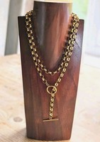 Gold Lariat Y-Drop T Bar Toggle Necklace, Anniversary Birthday Gift For Her 