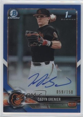 2018 Bowman Draft Chrome Pick Blue Refractor /150 Cadyn Grenier #CDA-CG Auto 3q5