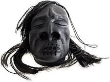 Loftus Mini Shrunken Head Hanging Halloween 3" Decoration Prop, Black