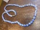 Antique Blue White Chinese Export Bead Necklace Knotted Barrel Clasp Art Deco? — photo 3
