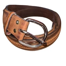 Nocona Belt Co. Men's Brown Leather Weave Belt, Size 40, Distressed Aged Leather