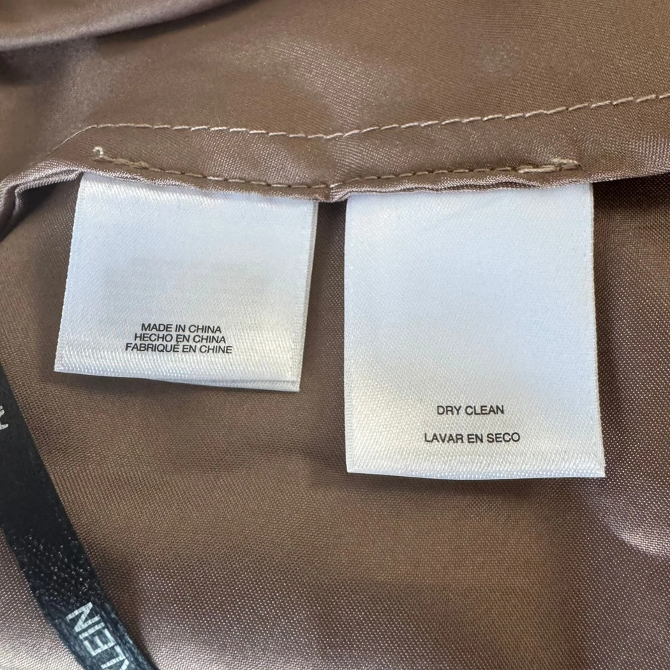 Falda midi Anne Klein de malla a lunares gris topo/negro femenina preppy L Foto 4 de 4