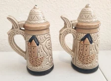 Vintage Artmark German Stein Salt & Pepper Shakers Ceramic