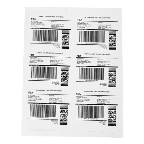 30000 4"x3 1/3" indirizzo spedizione autoadesivo etichetta SKU 6 UP 5000 fogli - Foto 9 di 11