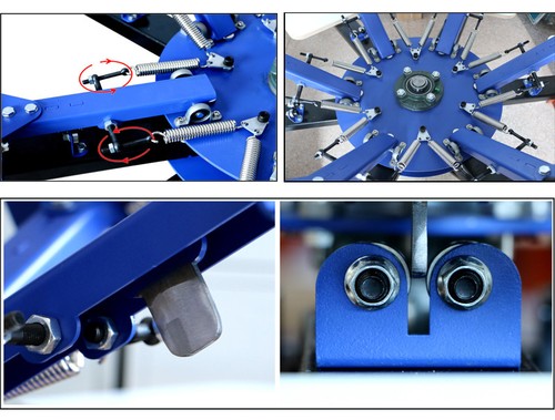 6 Color 6 Station Screen Printing Machine 360 Degree Rotary Pallet & Holder - Picture 3 of 9