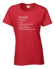 Lyricist Women's Ladies T-Shirt Funny Gift Definition Songwriter Music Singer