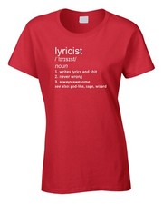 Listing image for Lyricist Women's Ladies T-Shirt Funny Gift Definition Songwriter Music Singer