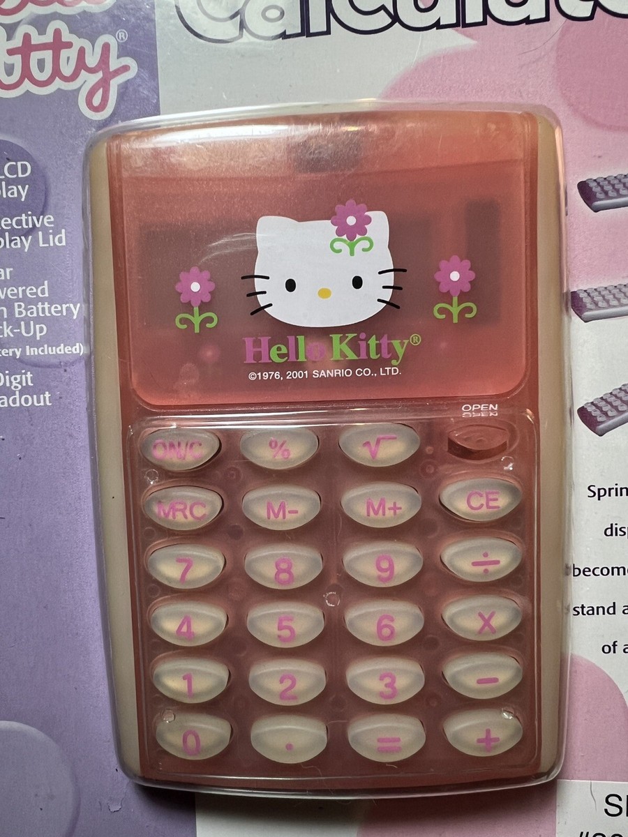 NEW Vintage 2001 Sanrio Hello Kitty Flip Top Calculator HK77P