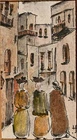 Henry Jacquier (French, 1878–1921) Impressionism Watercolor Small Painting
