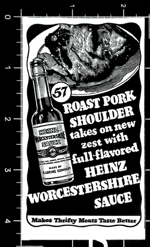 Print Ad 1941 Heinz 57 Worcestershire Sauce - Makes Thrifty Meats Tase Better - Picture 2 of 4