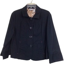 Chico's Jacket Animal Print Lining Size 2 - Lg/12