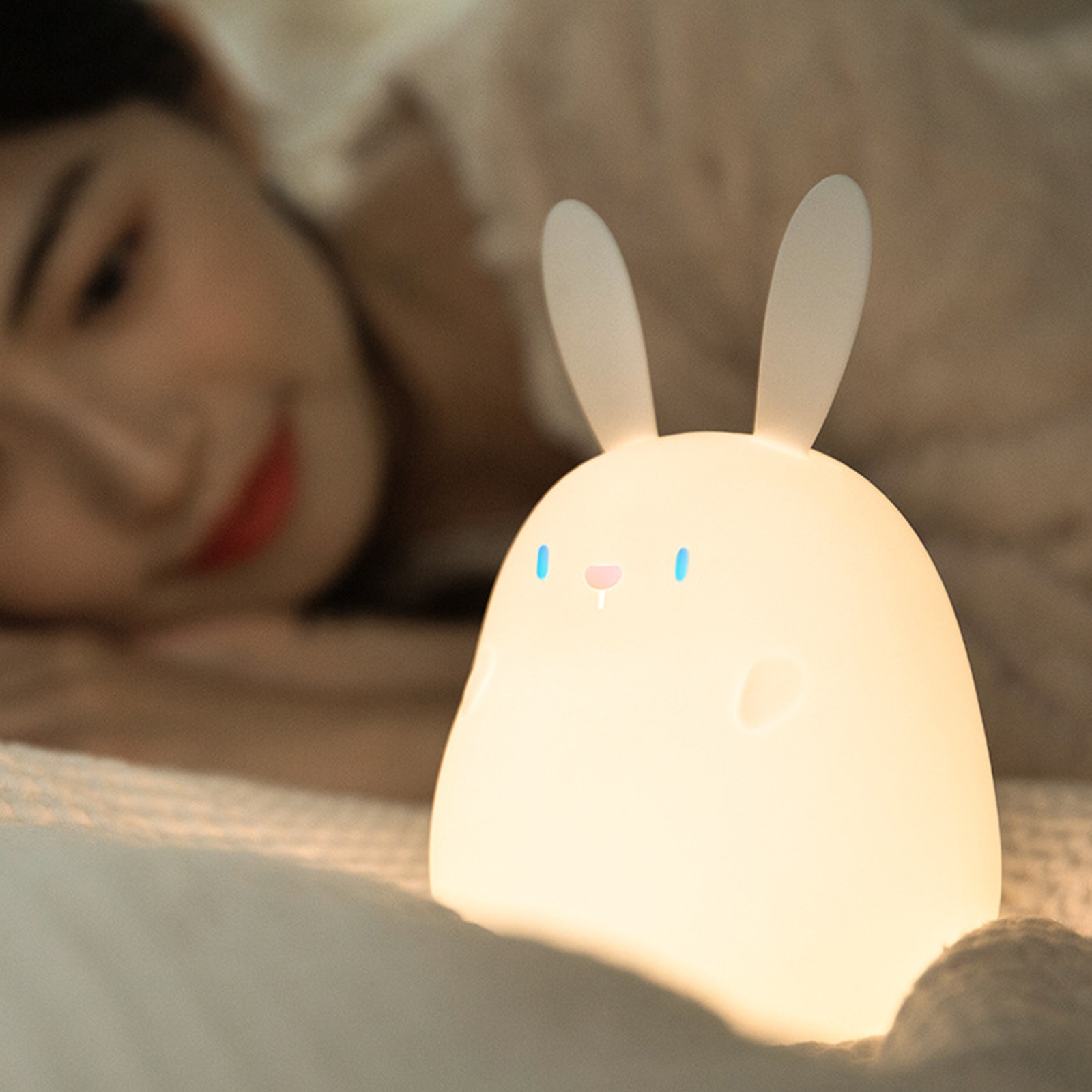 Led Lamp Non-glaring Decorative Cartoon Bunny-shaped Led Lamp Party Favor Long