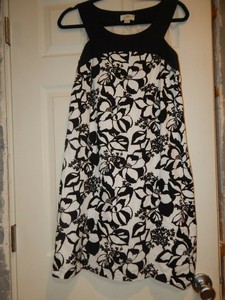 black and white hawaiian dress