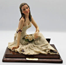 A.Belcari Italy Capodimonte Dear Pretty Lady W/ Calla Lily 1987