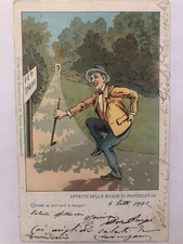 Advertising postcard water effects Bagni di Montecatini Terme c7