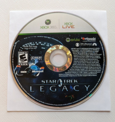 Star Trek: Legacy (Microsoft Xbox 360, 2006) DISC ONLY - tested