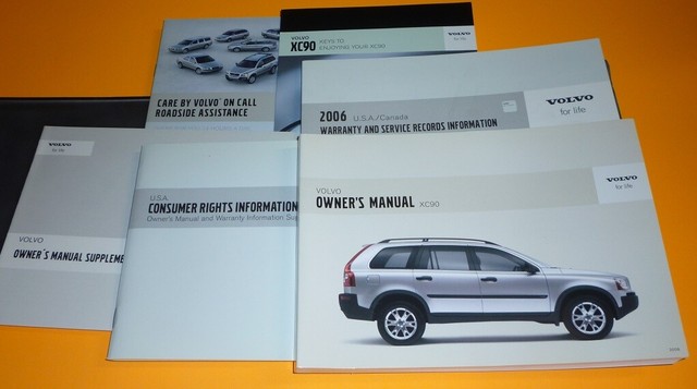 2006 VOLVO XC90 OWNERS MANUAL SET 06 XC 90 GUIDE w/case V6 V8 FWD AWD