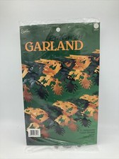 Eureka Spider Garland Honeycomb Tissue Halloween Decorations Black Orange 12ft