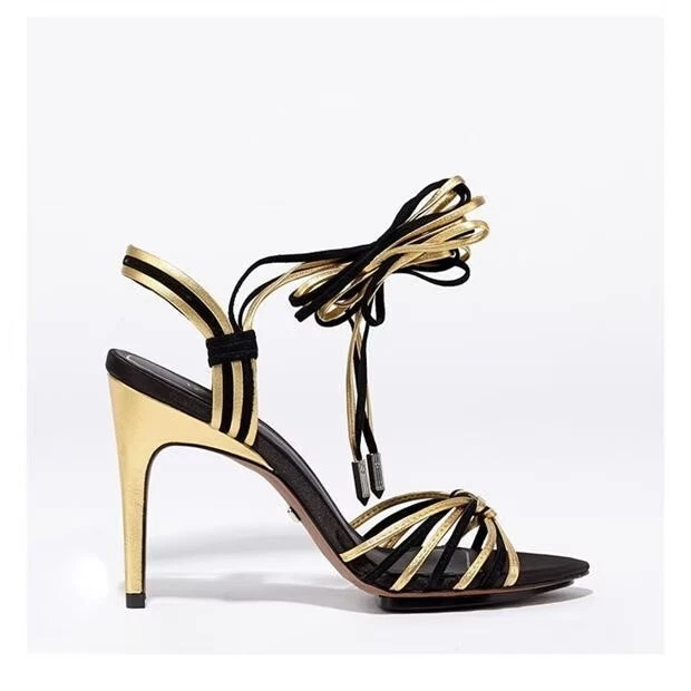 Black and top gold heels uk