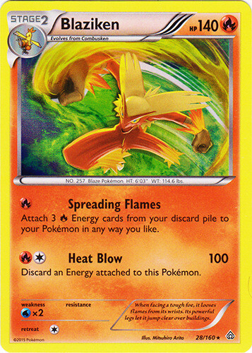 Pokemon - Blaziken - 28/160 - Holo Rare - XY - Primal Clash - NM