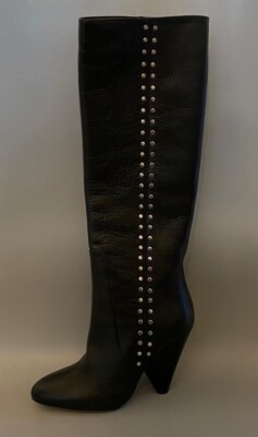 Emporio Armani Stiefel X30187 Schwarz Silber Black High Heels Neu Gr:37 6M