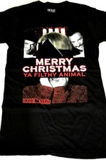 HOME ALONE MERRY CHRISTMAS YA FILTHY ANIMAL T-SHIRT MOVIE HOME ALONE BLACK NEW