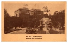 Hotel Richmond  Virginia Capitol Square Washington Monument  -A46