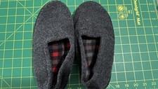 Wonder Nation Captain America Slipper Boys Size L 4-5 Dark Grey Indoor/Outdoor