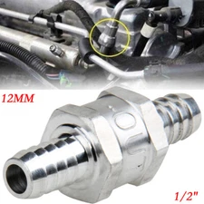 12mm 1/2" One Way Non-Return Fuel Line Check Valve For Petrol Diesel Oil Air New