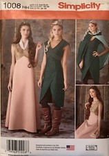 SIMPLICITY 1008 MISSES' FANTASY COSTUMES Sizes 6-8-10-12