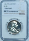1956 NGC PR68CAM FS-101 Cameo DDO Doubled Die Obverse Franklin Half Dollar